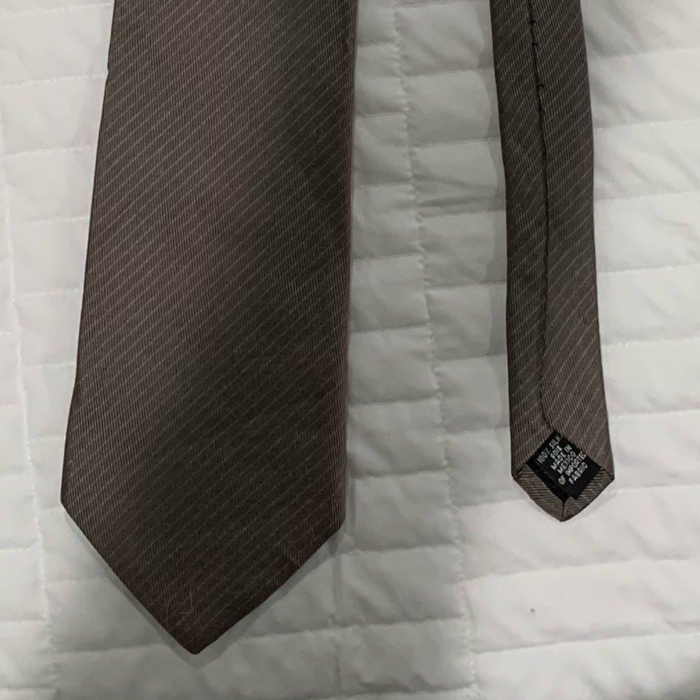 Gray silver tie